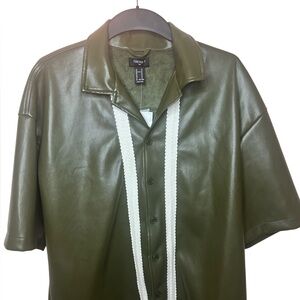 H&M Olive Green Casual Button Down Shirt